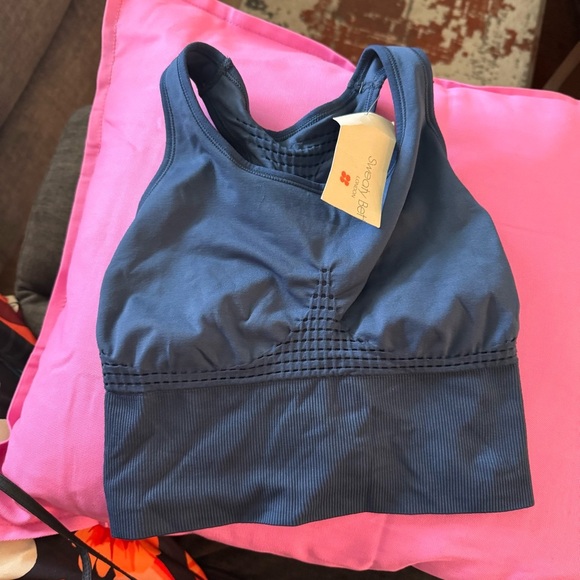 Sweaty Betty Pink and Blue Workout Bra - Picture 1 of 3